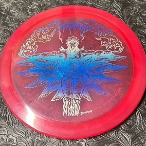 New Innova Skulboy Red Champion Firebird Disc Golf Disc with Blue Graphic Design
